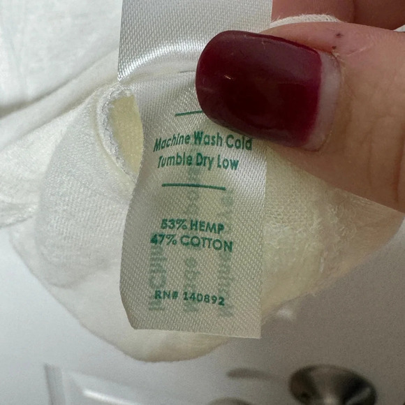 MARINE LAYER NWT Oversized Tank In Natural Hemp Blend Sheer Size XL - Picture 8 of 9